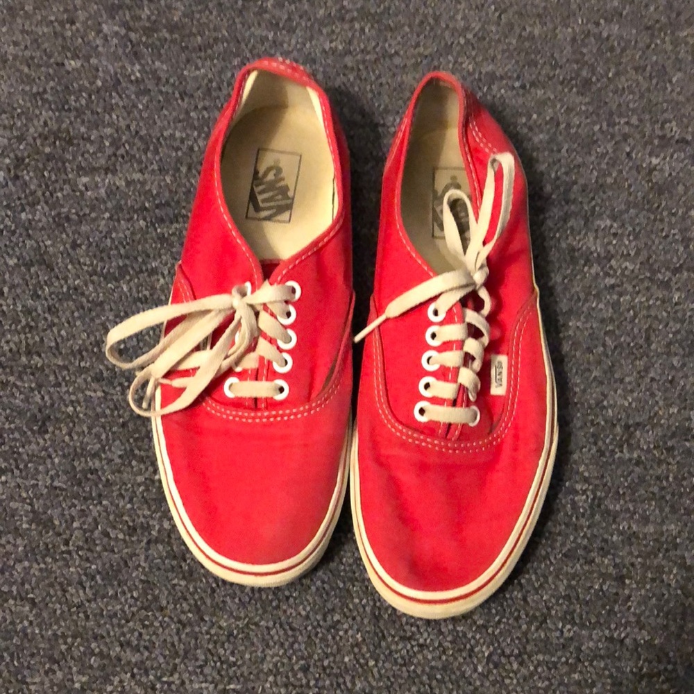 Red Vans size 9.5
